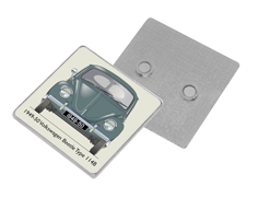 VW Beetle Type 114B 1949-50 Square Fridge Magnet